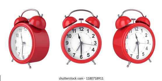 3d Alarm Shiny Clock, 3d Rendering