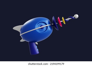 3D Alien Gun Or 3D Weapon Icon