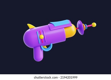 3D Alien Gun Or 3D Weapon Icon