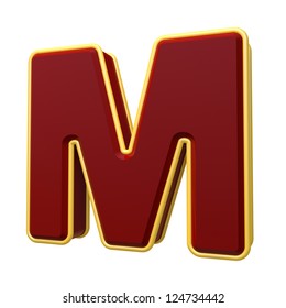 3d Alphabet Letter M Isolated On Stock Illustration 124734442 ...