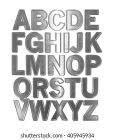 3d Alphabets On Isolated White Background Stock Illustration 405945934 ...