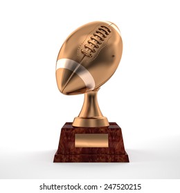 3d American Brass Football Trophy