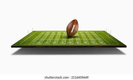 3D American Football - Playing Field From Above. A Huge Copy Space Texture Panorama