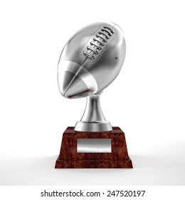 3d American Silver Football Trophy