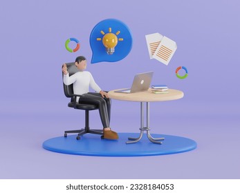 3d analyst working on laptop and analyzing statistical or financial information. man gathering information regarding data analytic - Powered by Shutterstock