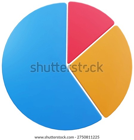 3D Analytics Percentage Pie Chart