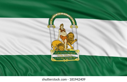 3D Andalusia Flag