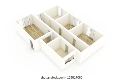 3d Apartment Plan View