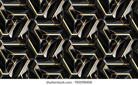 Wallpaper Black Gold 3d Image Num 9