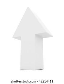 3D Arrow Isolated Over A White Background