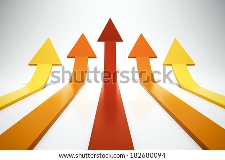 3d arrows pointing up