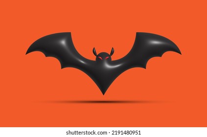 3D Artwork Flying Bat Style Design Illustration