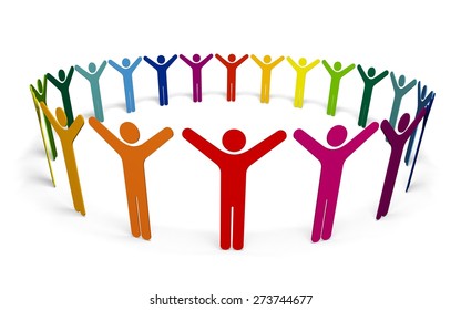 3d Assistance People Circle Stock Illustration 273744677 | Shutterstock