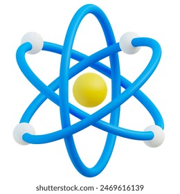 3D Atom Science. Science Laboratory Object. Back to School and Education Concept. - Powered by Shutterstock