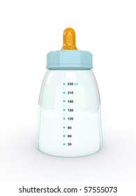 3d Baby Bottle Isolated