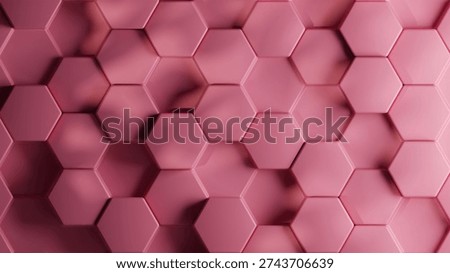 3D background of Dazzle hexagon pattern. 3d hexagon pattern with different depths. pattern 3d shape background