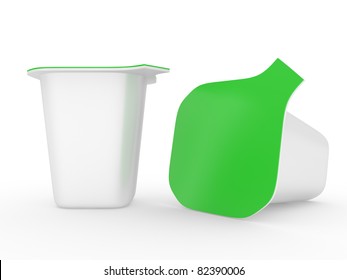 3D. Background for design of packing yoghurt