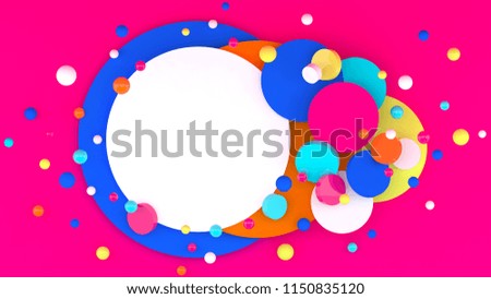 3d background. Frame. Abstract wallpaper. Place for text. Shapes 3d. Geometric objects. Minimalism. Trendy modern illustration. Render. Stylish concept. Poster backdrop. Minimal style.