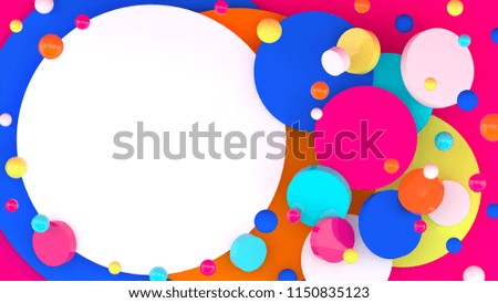 3d background. Frame. Abstract wallpaper. Place for text. Shapes 3d. Geometric objects. Minimalism. Trendy modern illustration. Render. Stylish concept. Poster backdrop. Minimal style.