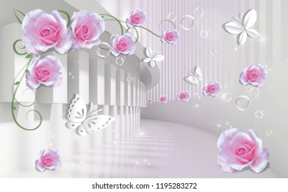 3d Wallpaper Rose Images Stock Photos Vectors Shutterstock