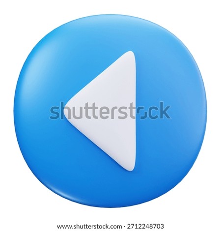 3D Backward Arrow Navigation Return Icon
