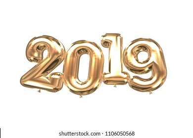 3D balloon 2019 new year celebration