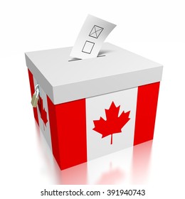 3D Ballot Box - Great For Topics Like Presidential/ Parliamentary Election In Canada.