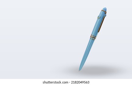 3d ballpoint St Lucia flag rendering right view