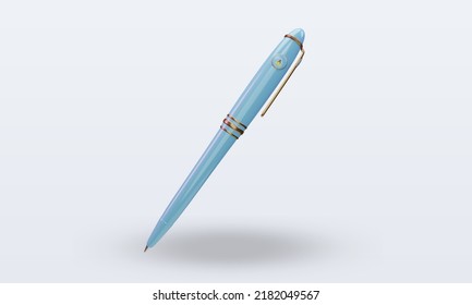 3d ballpoint St Lucia flag rendering front view