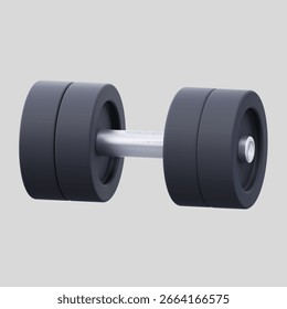 3d barbell rendering illustration image