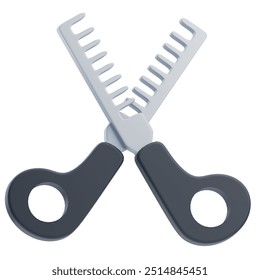 3D Barbershop Hair Cutting Scissors Icon - Powered by Shutterstock