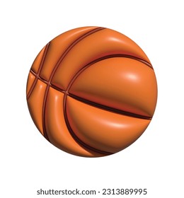 3D Basket Ball Vector Premium