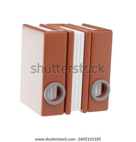 3D Binder Icon – Organized Document Folder Illustration