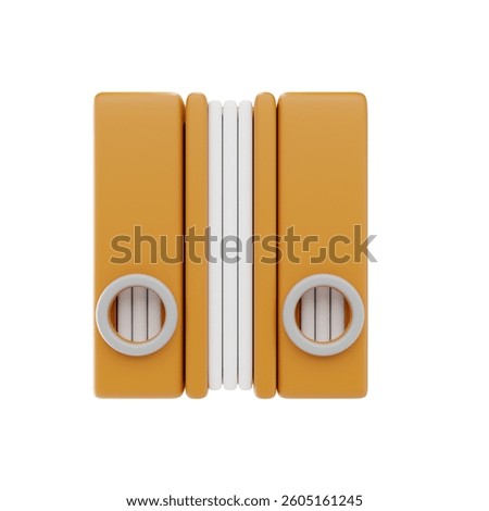 3D Binder Icon – Organized Document Folder Illustration