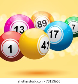 Bingo Balls Icons Realistic Vector Illustration Stock Vector (Royalty ...