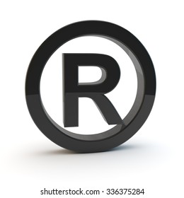 3d Black Trademark Symbol