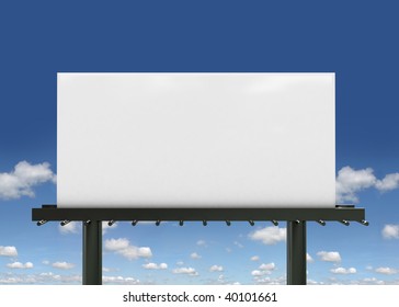3D Blank big billboard,put your own text here