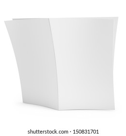 3d Blank Newspaper On White Background