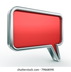 3d Blank Speech Bubble