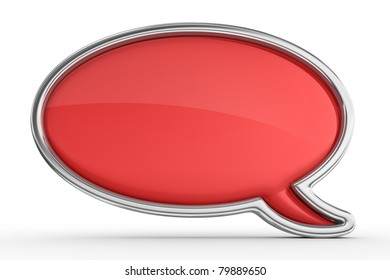 3d Blank Speech Bubble