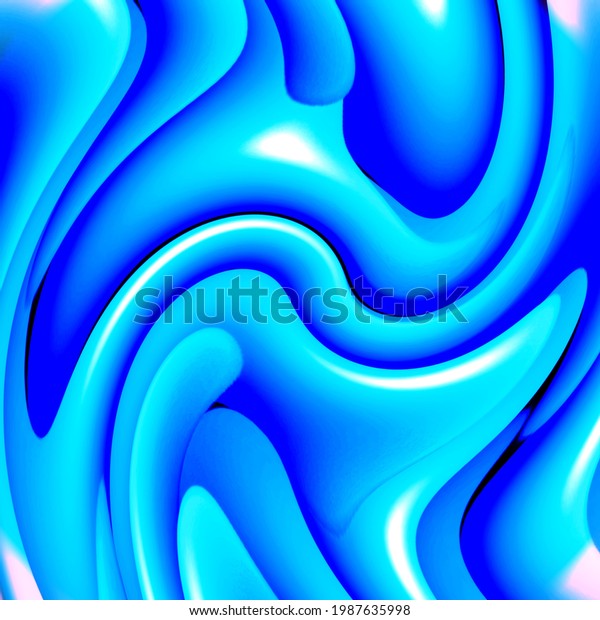 3D blue abstract background. It's design for desktop wallpaper, phone or home decoration