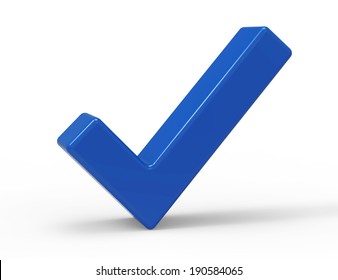 3d Blue Check Mark Stock Illustration 190584065 | Shutterstock