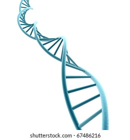 3d Blue DNA Strand