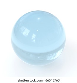 3d Blue Glass Ball