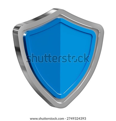3D blue shield. concept of cybersecurity, verified protection, and certified mark. illustration