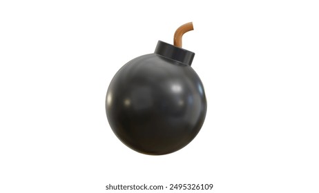 3D Bomb Icon, 3D rendering