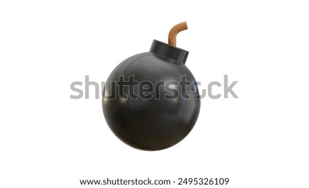 3D Bomb Icon, 3D rendering