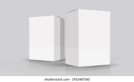 3D Box mockup for packaging isolated