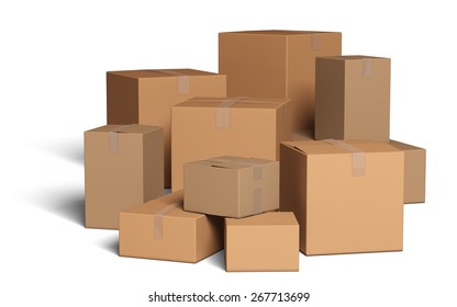 3d Box Moving House Moving Office 스톡 일러스트 267712412 | Shutterstock