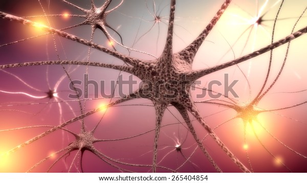 3D. Brain, Nerve\
Cell, Human Nervous\
System.